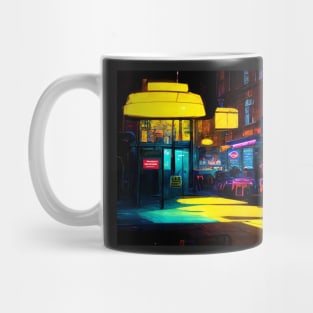 London City Street View At Night In Neonlight / London, England Mug